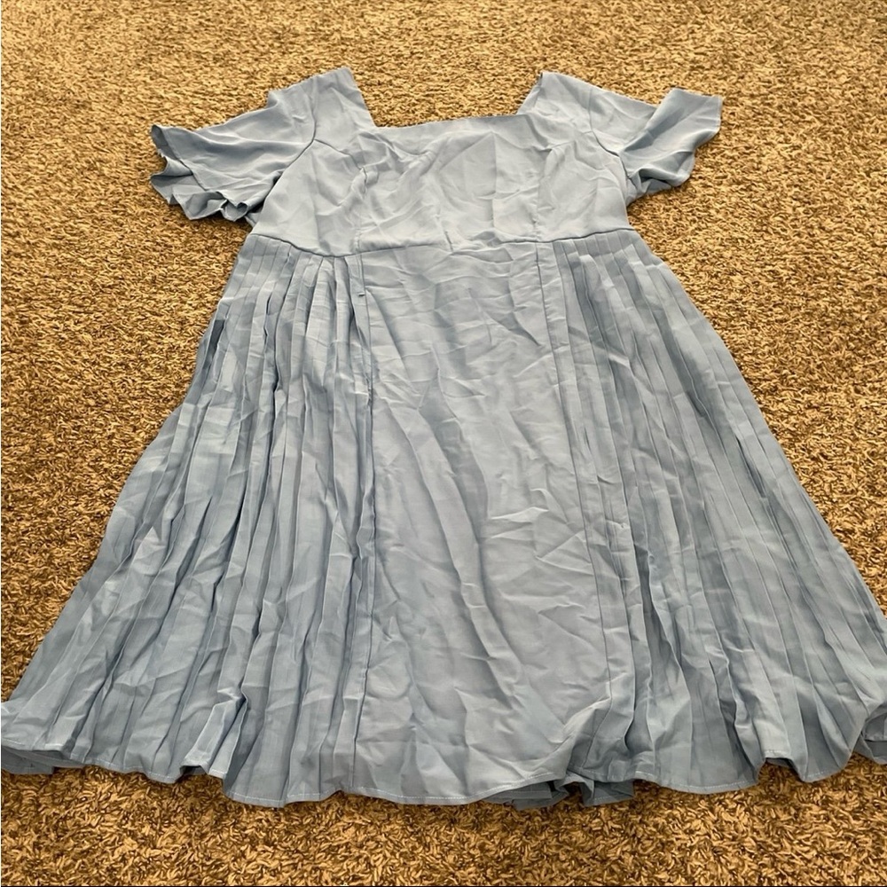 bloomchic nwt square neck pleated midi dress size 26